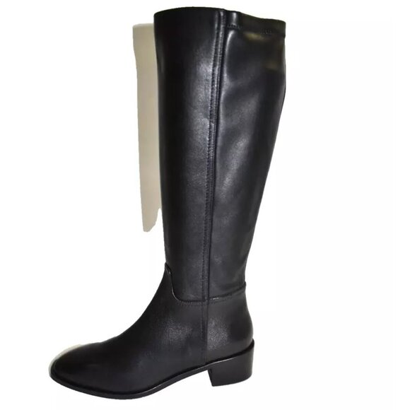 New! Aquatalia Rozaria Knee Leather Riding Boots Black Size 8.5 DD412 - Picture 3 of 7